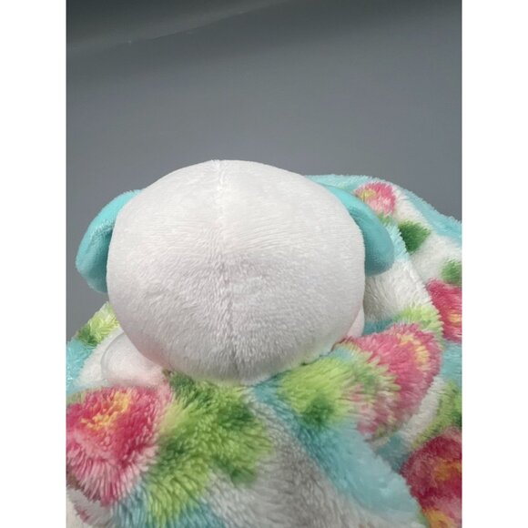 Betsey Johnson Puppy Lovey Security Blanket Baby Blankie 13" Blue Floral Soft - Picture 5 of 7